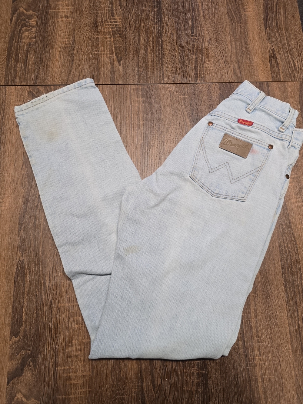 Vintage Wrangler 14MWZG Women’s Jeans 11x36 Light Wash High Rise Western USA